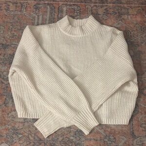 Hollister Cream Turtleneck Sweater